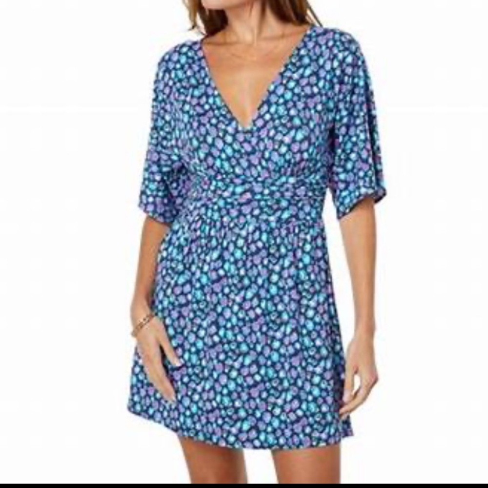 Lilly Pulitzer Parigi Romper in Seabreeze Blue